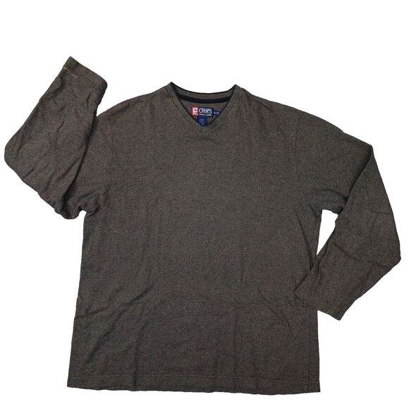 Chaps Ralph Lauren Vintage Men's Brown V Neck Sweater size XL - Picture 1 of 7
